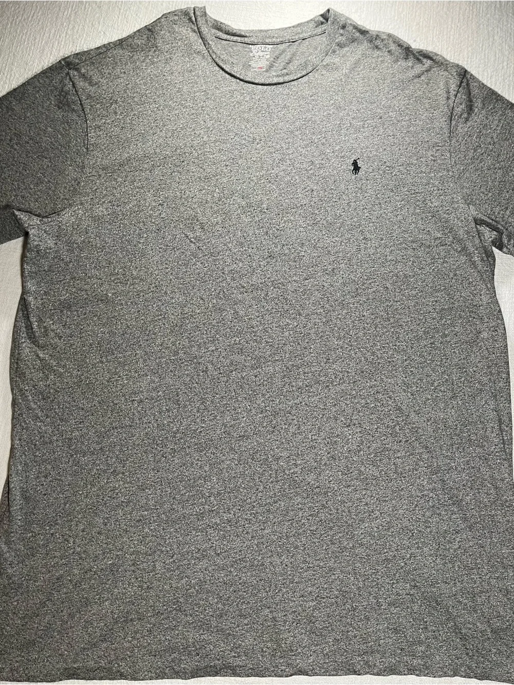 Polo Ralph Lauren T-Shirt Men's 3XLT Heather Grey Cotton Crew Neck Short Sleeve